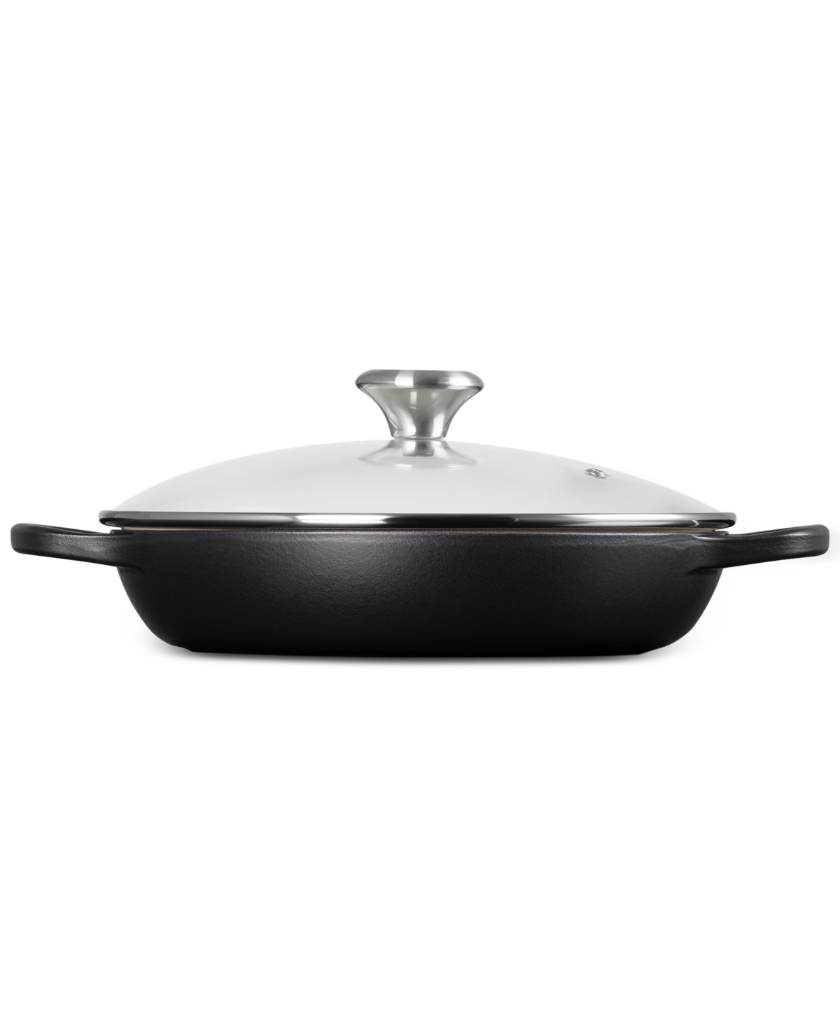 Le Creuset Enameled Cast Iron Signature Round 2.25-qt. Braiser With Glass Lid In Licorice