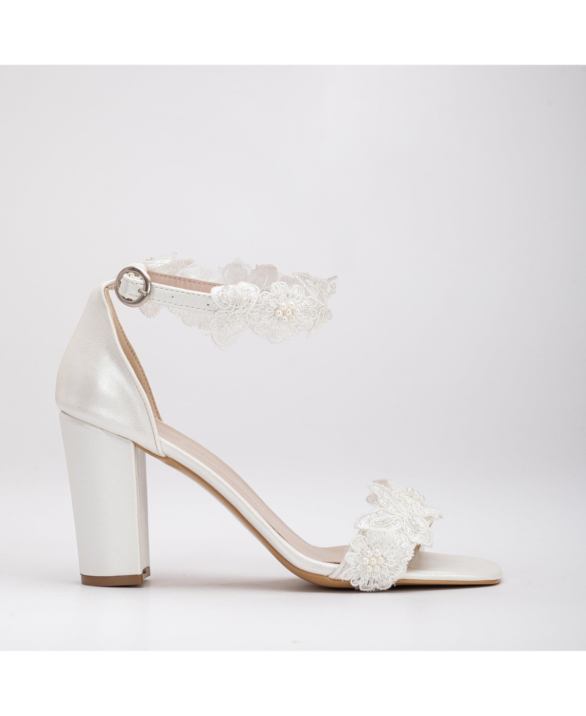 Dede Lace Bridal High Heel Sandals - Ivory