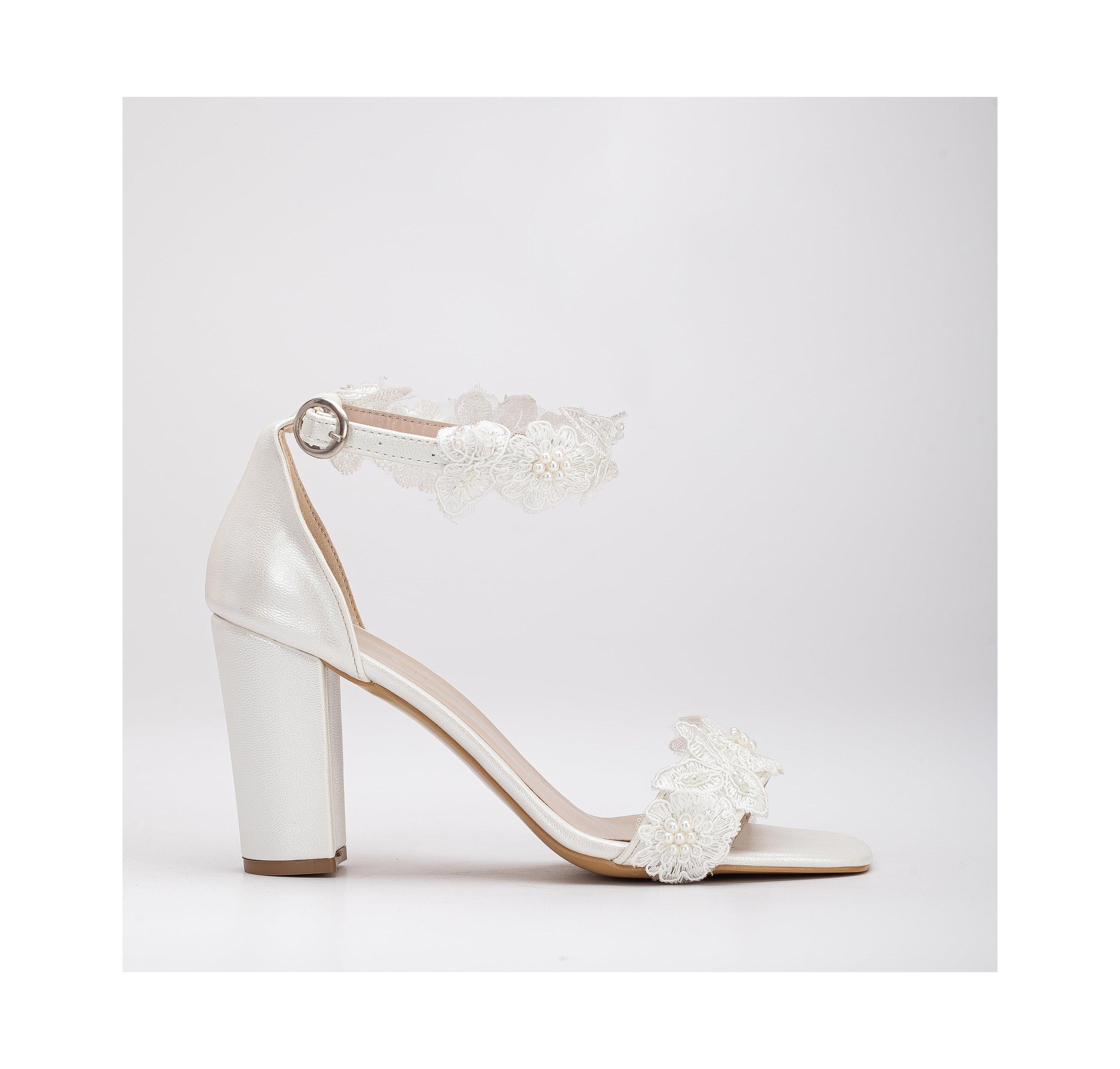 Dede Lace Bridal High Heel Sandals