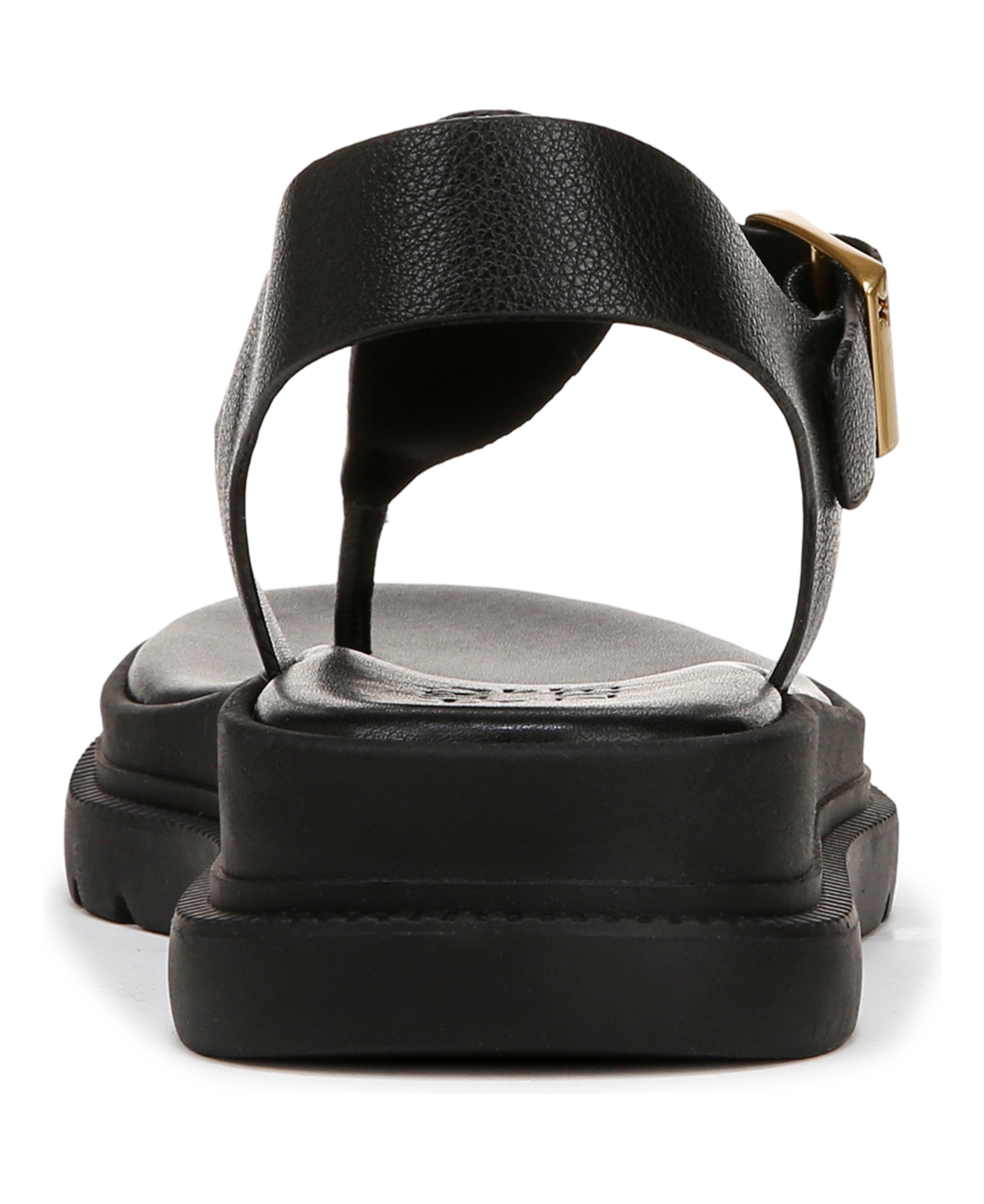 Naturalizer Alyssa T-strap Platform Sandal In Black Faux Leather