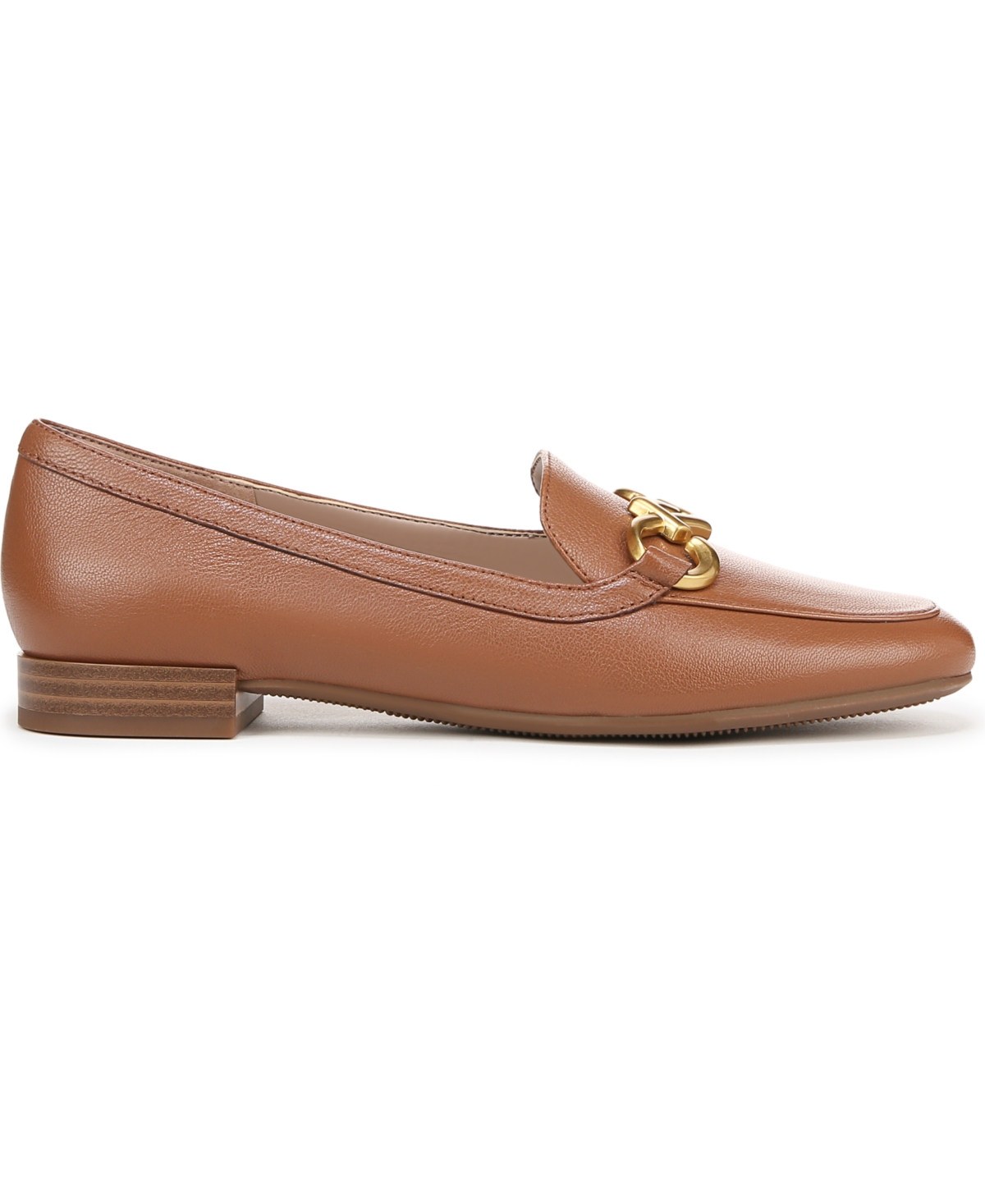 Naturalizer Women's Jovie Closed Round Toe Loafers In English Tea Brown Leather