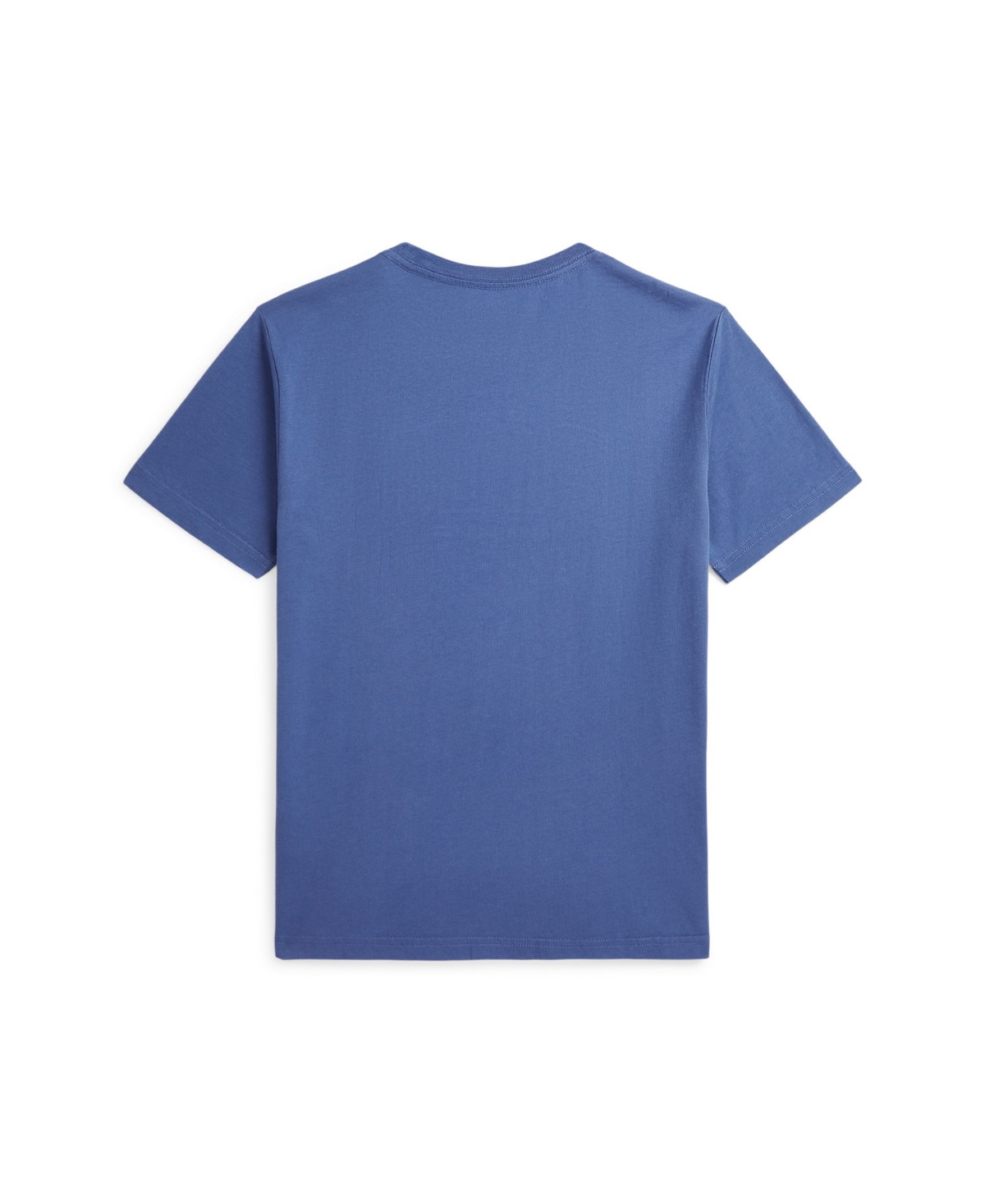 Polo Ralph Lauren Big Boys Madras-logo Jersey T-shirt In Blue Heaven