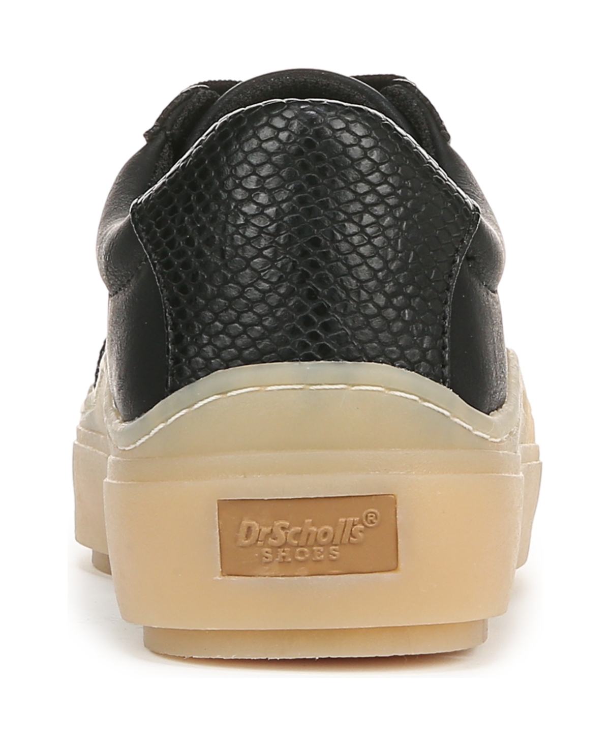 Shop Dr. Scholl's Women's Time Off Win Lace Up Platform Sneakers In Black Faux Leather
