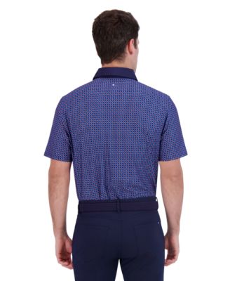 Men's Golf Retro Geo Sports Fit Polo Shirt