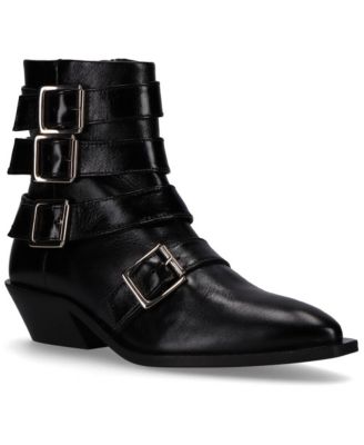 Eras Black Leather Ankle Boots
