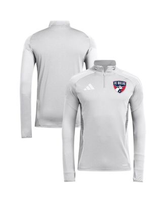 adidas - Men's Silver FC Dallas 2025 Quarter-Zip Long Sleeve Training Top