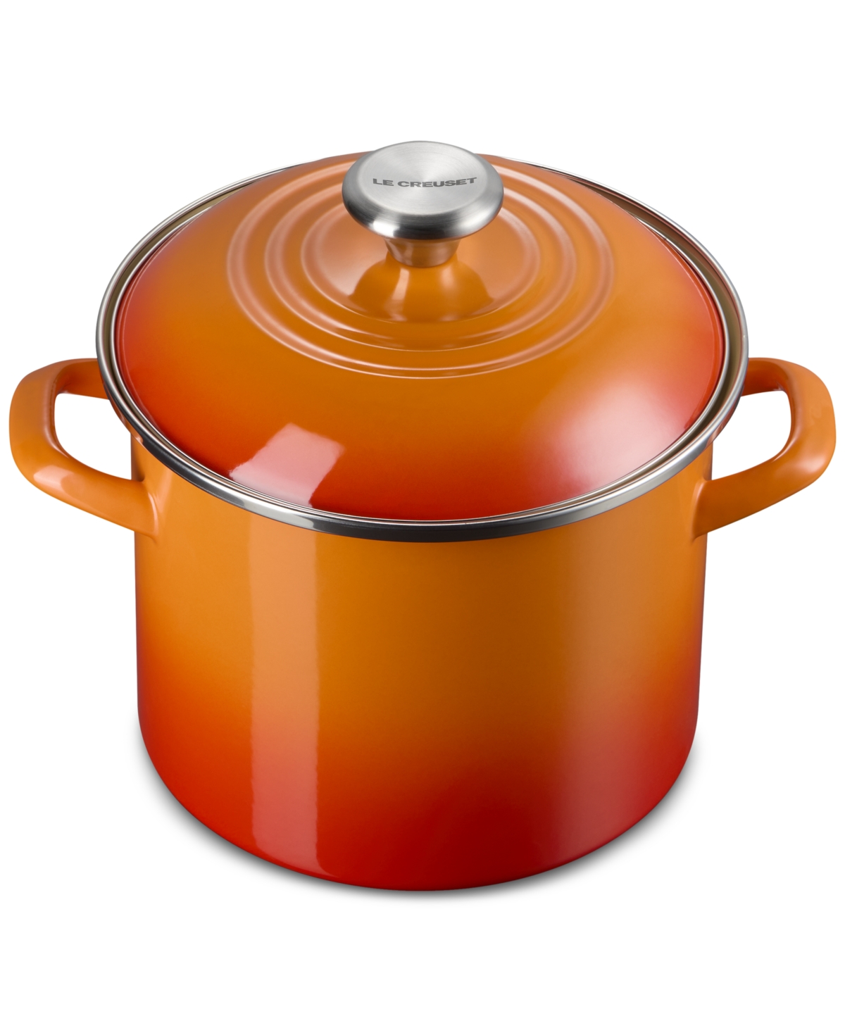 Le Creuset 6-quart Enameled Stainless Steel Stock Pot In Flame