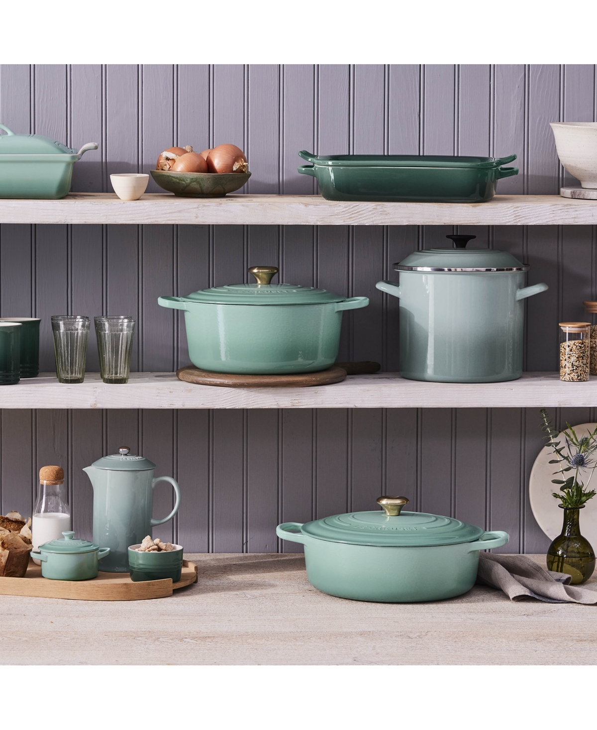 Le Creuset Enamel On Steel 16-qt. Stockpot In Sea Salt