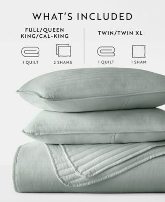 Stripe Stitch 3-Pc. Quilt Set, King/California King