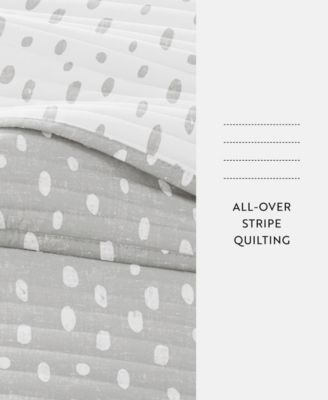Painted Dots Reversible 3-Pc. Lightweight Quilt Set, Full/Queen