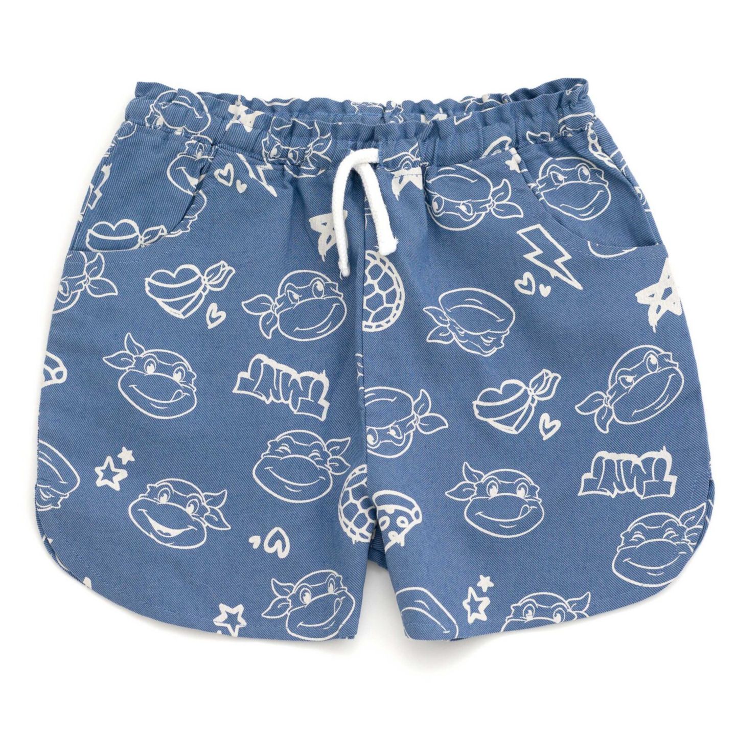 Детский комплект Teenage Mutant Ninja Turtles Little Girls T-Shirt and Chambray Shorts Set, цвет: Розовый синий — фото 4