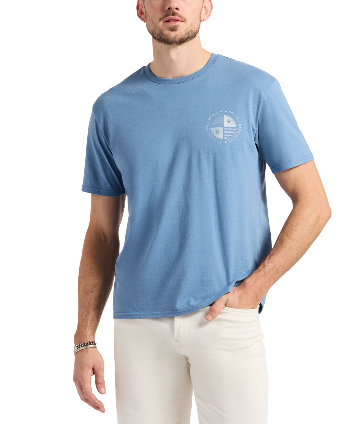 Men's Tollose Graphic with Heritage Print T-Shirt - Coronet blue