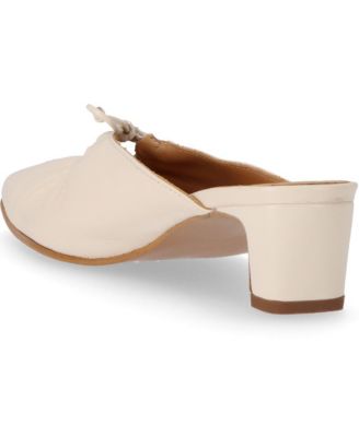 Amar Cream Leather Mules