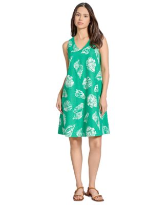 Jones New York - Petite Sleeveless Printed V-Neck Dress