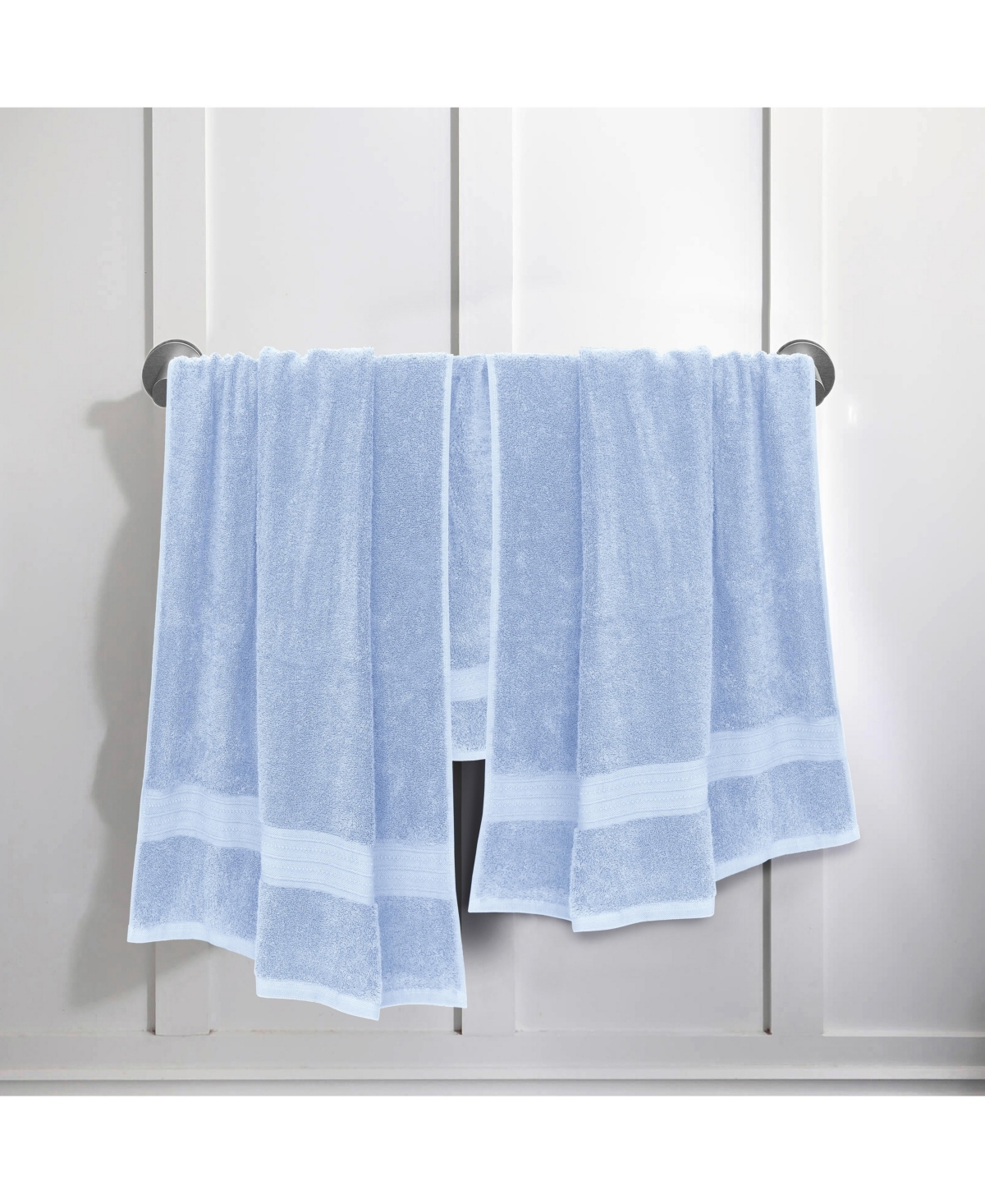 Feather & Stitch, Ny Luna 6-pc. Bath Towel Set In Sky Blue