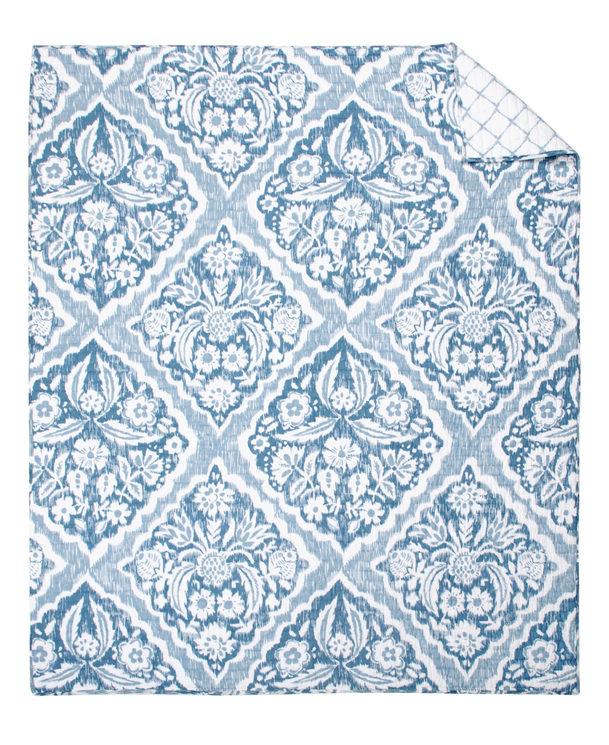 Levtex Becker Reversible Quilted Throw, 50" X 60" In Blue