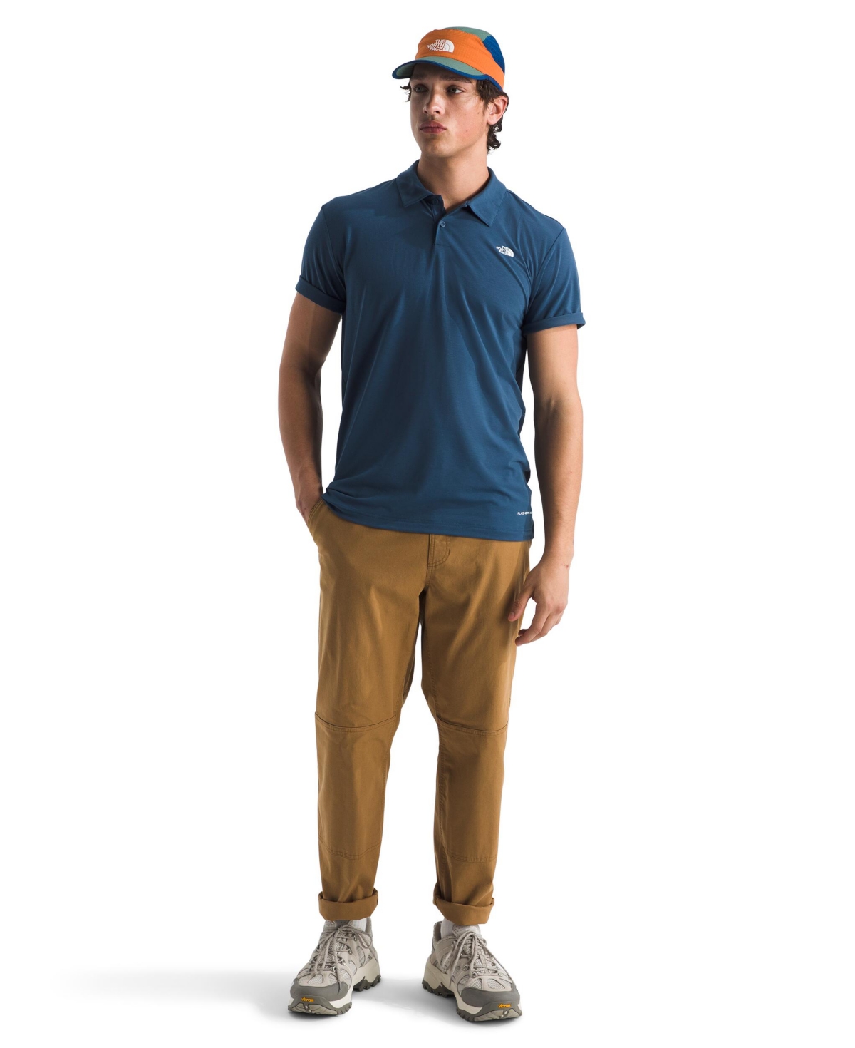 Shop The North Face Men's Adventure Polo Shirt In Shady Blue