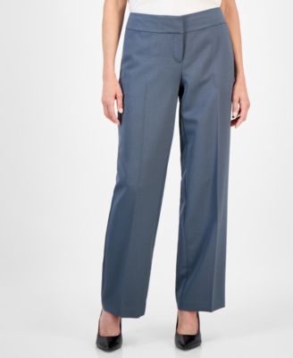 Women's Collarless Wide-Leg Pantsuit Set, Regular & Petite 