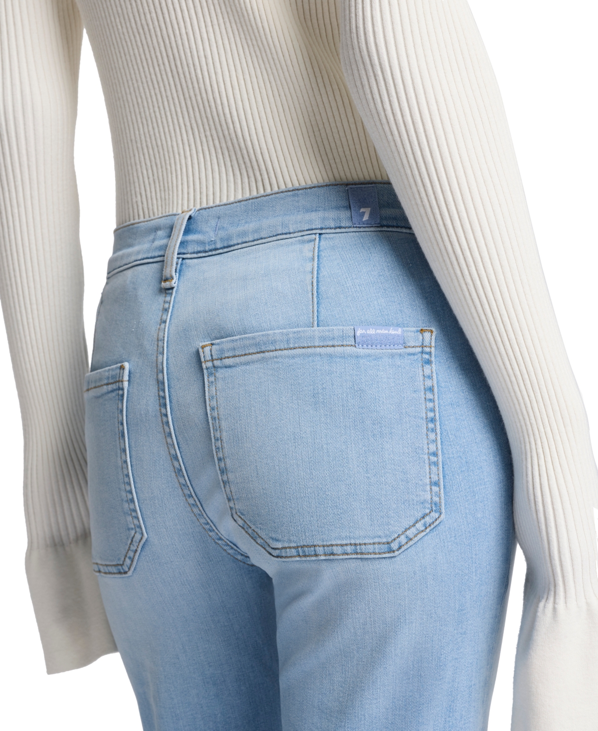 7 FOR ALL MANKIND WOMEN'S DOJO TAILORLESS PATCH-POCKET BOOTCUT JEANS 