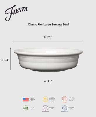 Linen Classic Rim Large Serving Bowl, 40 oz.