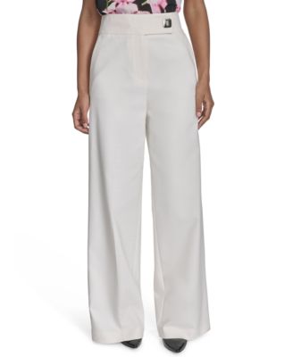 Calvin Klein - Petite Mid-Rise Wide-Leg Pants