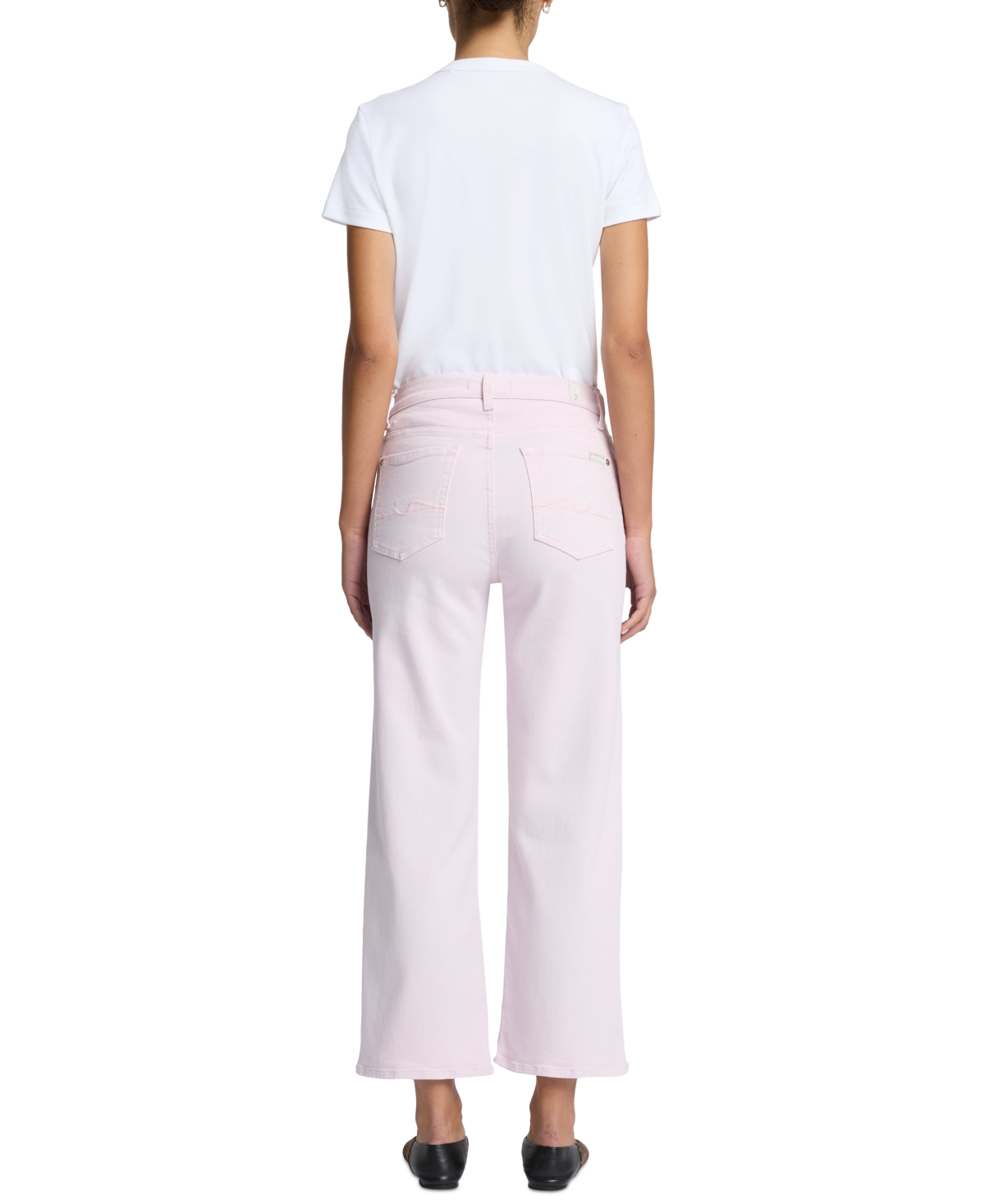 7 For All Mankind Women's Alexa Cropped Jeans In Soft Pink