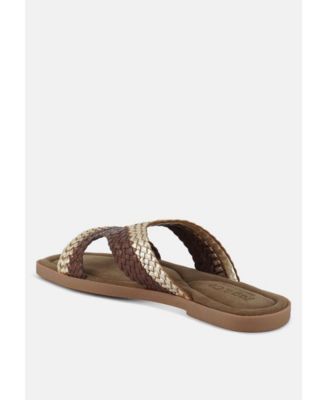 Womens Eirata Genuine Mesh Leather Slip-On Flats