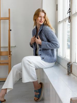 Women's Donegal Funnel Neck Cardigan
