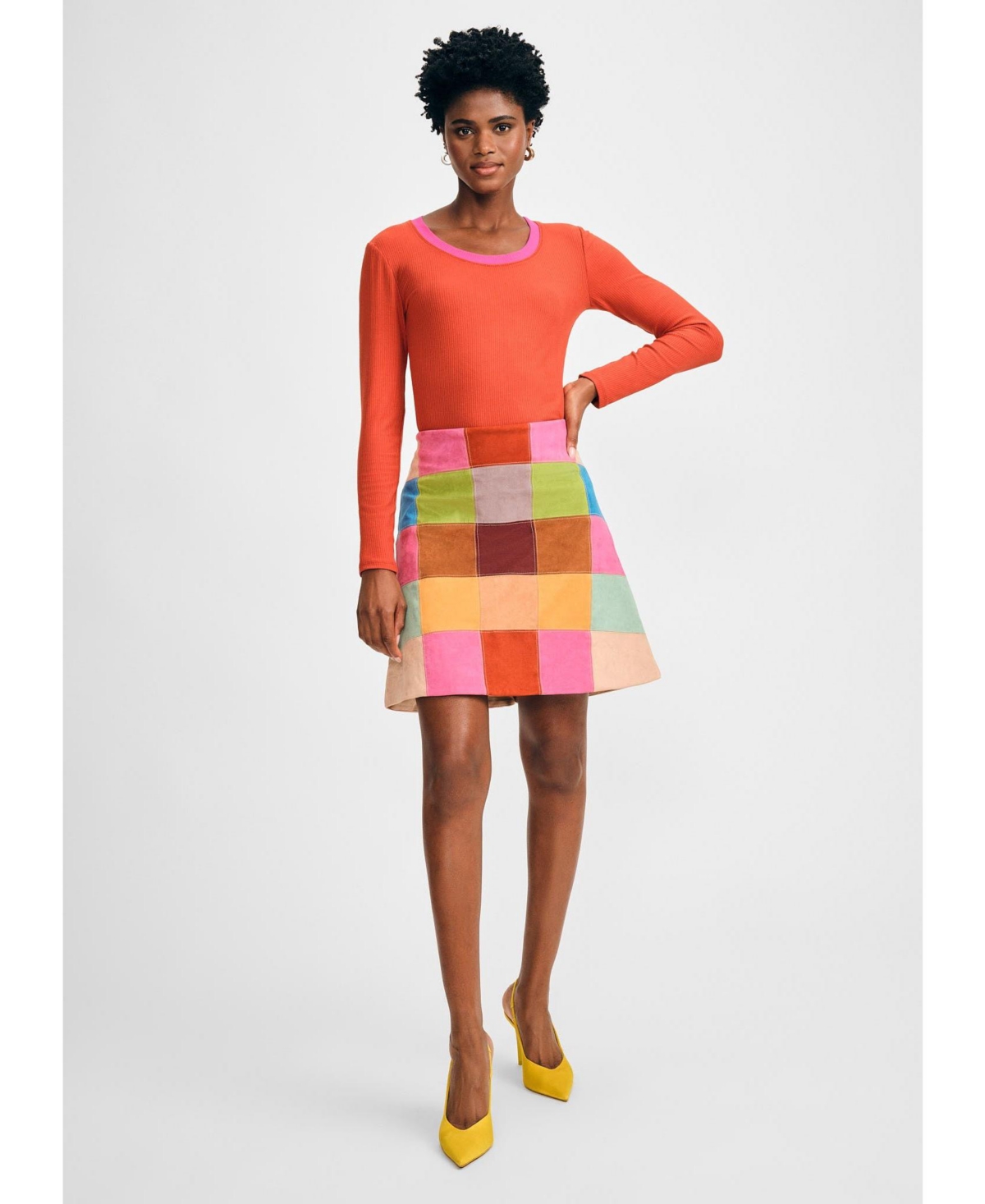 Women's Patchwork Skirt - Patchwork multi