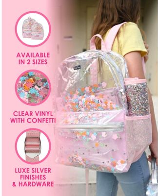 Flower Shop Clear Backpack Women's Fashion Book Bag For Ladies at School, Work, Travel, and the Beach (Large)