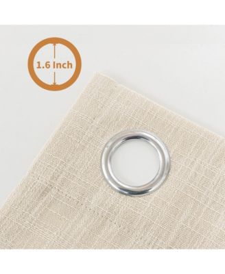 Linen Blend Privacy and Light Filtering Texture Grommet Pair(2 Panels)