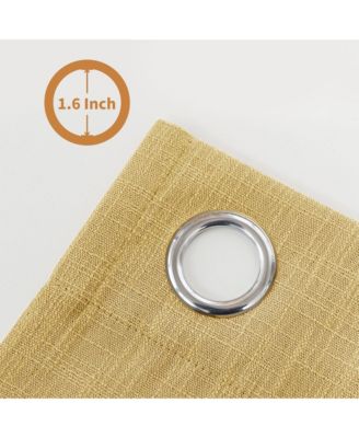 Linen Blend Privacy and Light Filtering Texture Grommet Pair 2 Panels