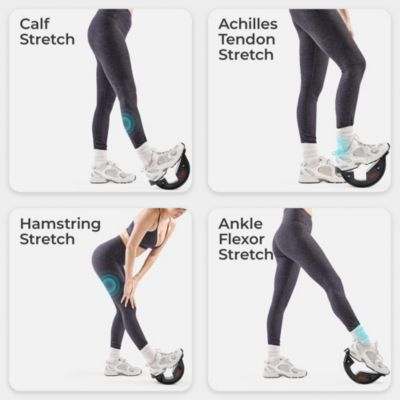 Calf & Hamstring Stretcher and Foot Rocker, Grey