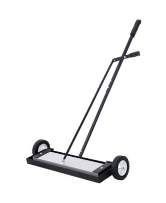 24'' Rolling Magnetic Pick-Up Sweeper, Heavy Duty Push-Type with Release, for Nails Needles Screws Collection,100 Pound Capacity