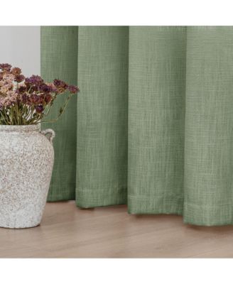 Linen Blend Privacy and Light Filtering Texture Grommet Pair(2 Panels)