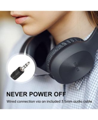 Bluetooth Over-Ear Headphones, 30H Playtime, Deep Bass, Built-in Mic for Travel/Work