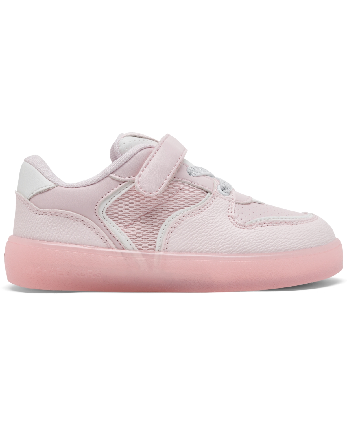 Michael Kors Toddler Girls Emmet Rumi Casual Sneakers From Finish Line In Baby Pink,white