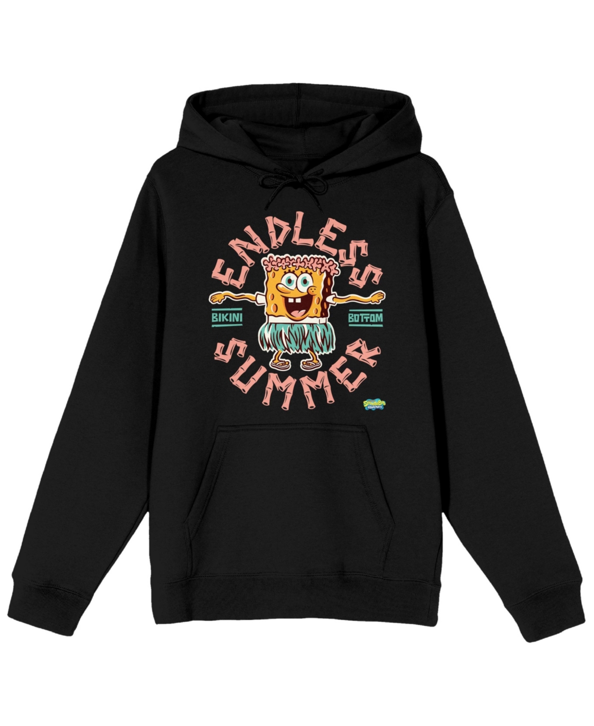 Big & Tall Hula Dancing Endless Summer Hoodie-4XL - Black