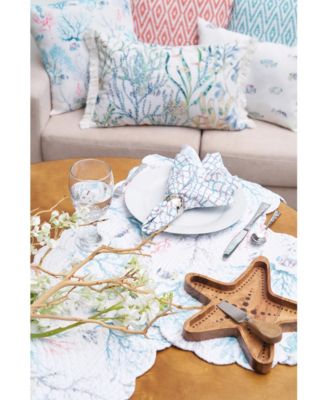 Coral Seaglass Velvet Accent Pillow