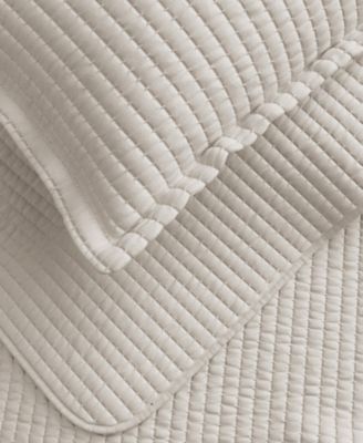 Detailed Channel Stitch Microfiber Quilt Set With Shams