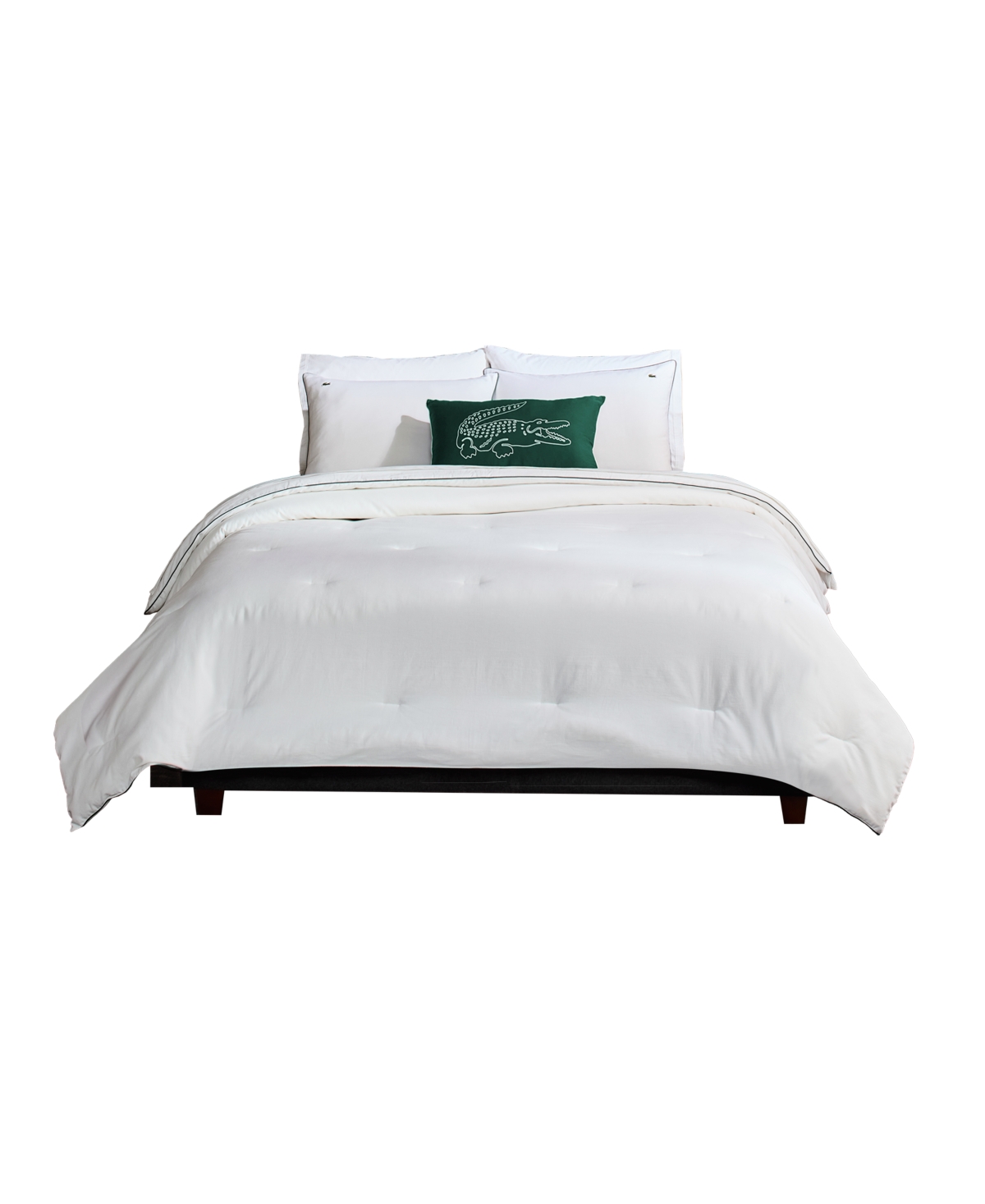 Lacoste Home Tiebreak Cotton 3-pc. Comforter Set, King In White,green