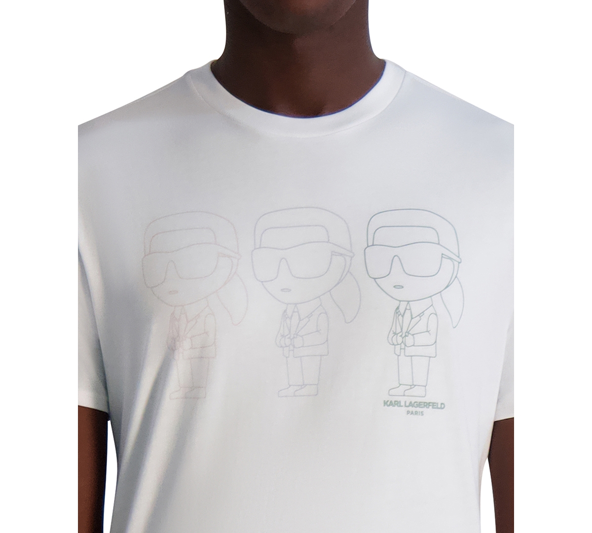 Karl Lagerfeld Men's Karl Trio Graphic T-shirt In White