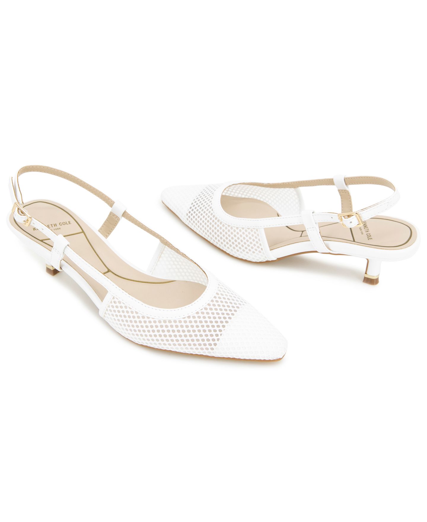 Женские туфли Kenneth Cole New York Martha Mesh Kitten Heel, цвет: Белый — фото 7