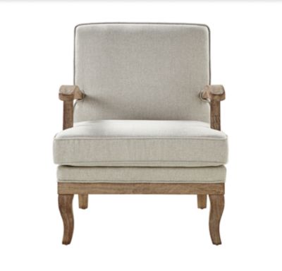 Rinaldo Wooden Upholstered Armchair with Wooden Legs
