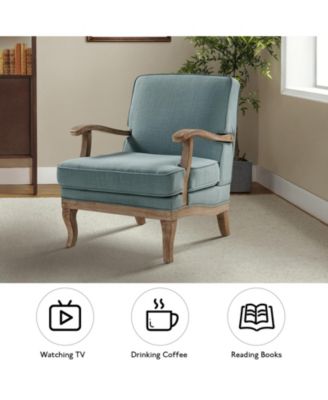 Rinaldo Wooden Upholstered Armchair with Wooden Legs