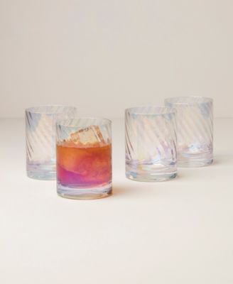 Tuscany Classics Iridescent Double Old Fashioned Glasses, Set of 4