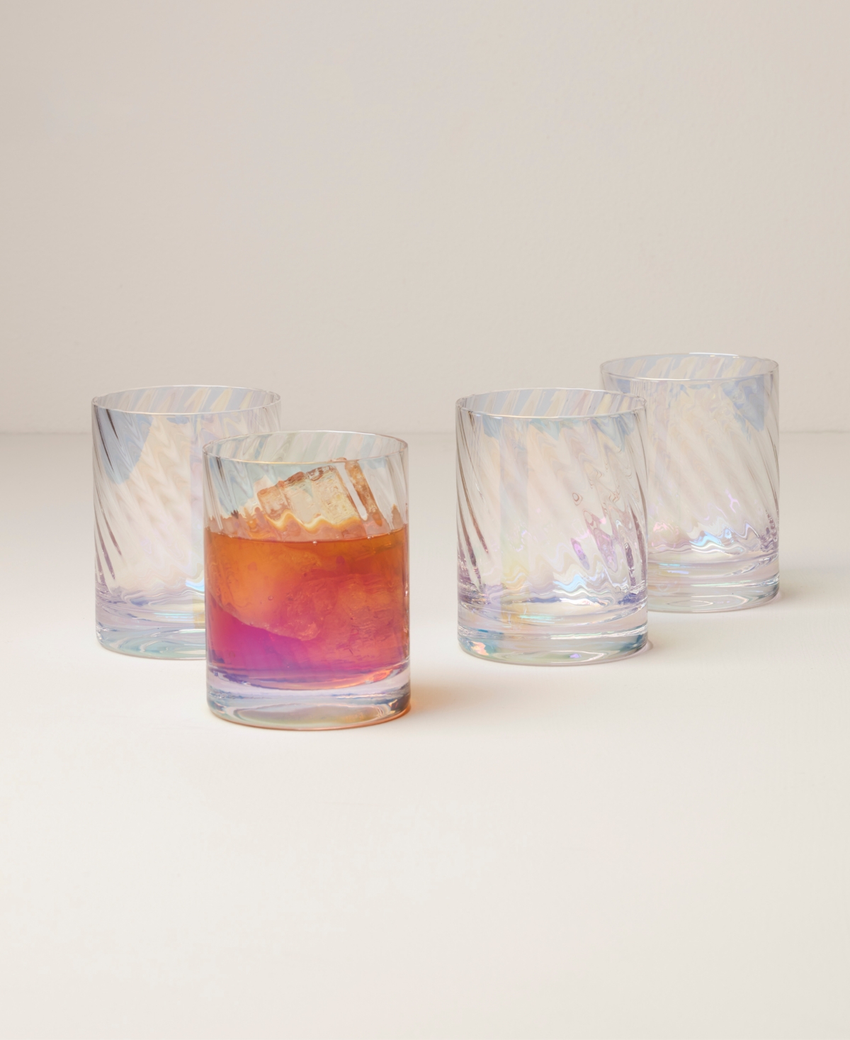Lenox Tuscany Classics Iridescent Double Old Fashioned Glasses, Set Of 4 In Clear