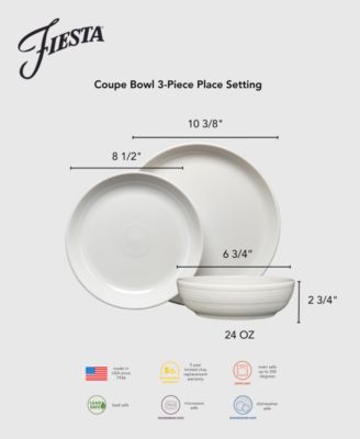 Linen Bistro Coupe 3-Piece Place Setting