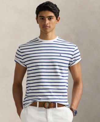 【送料&関税込】Polo Ralph Lauren Cotton Striped T-shirt Wit Polo Ralph Lauren Men's Classic-Fit Striped Cotton Jersey T