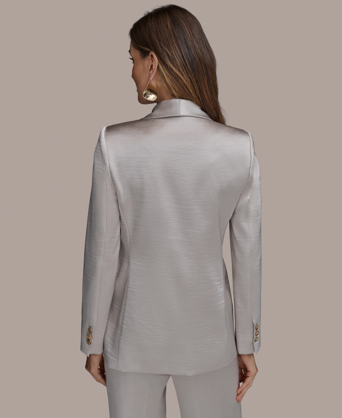 Shop Donna Karan Petite Shawl-collar One-button Blazer